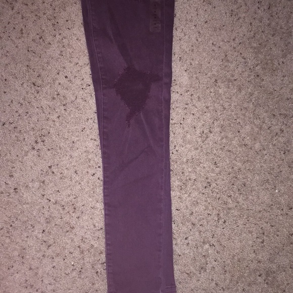 AE Purple Ripped High Rise Jeggings - Picture 2 of 4